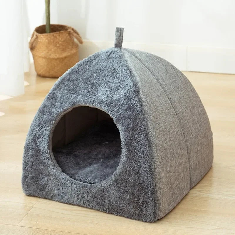 New Triangle Cat Nest Closed Cat House Pet Nest Warm and Thickened Deep Sleep Dog Nest Pet Supplies Closed Cat bed cat tents.