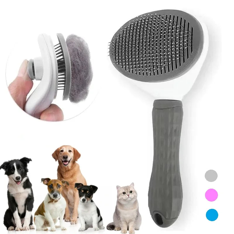 Self-cleaning Pet Hair Remove Comb Cat Slicker Brush Pet Hair Removal Comb For Cats Grooming Brushes Dog Combs Cat Accessories.