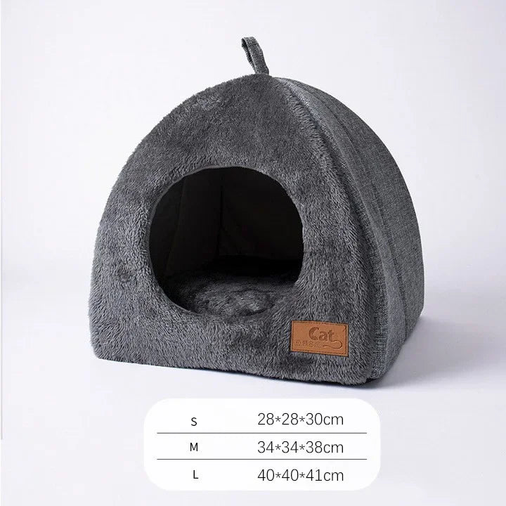 New Triangle Cat Nest Closed Cat House Pet Nest Warm and Thickened Deep Sleep Dog Nest Pet Supplies Closed Cat bed cat tents.