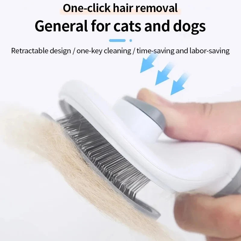 Self-cleaning Pet Hair Remove Comb Cat Slicker Brush Pet Hair Removal Comb For Cats Grooming Brushes Dog Combs Cat Accessories.