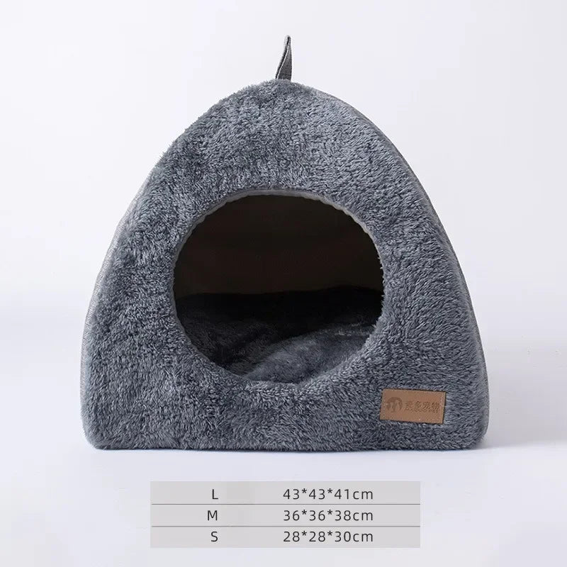 New Triangle Cat Nest Closed Cat House Pet Nest Warm and Thickened Deep Sleep Dog Nest Pet Supplies Closed Cat bed cat tents.