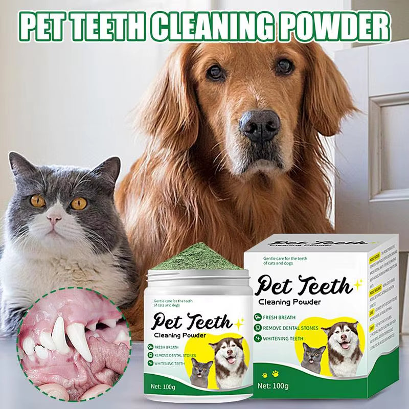 Powder for Dogs Teeth Dog Breath Freshener 100G Dog Care Dog Tooth Powder for Teeth Cleaning Made Easy Eliminate Targets &.