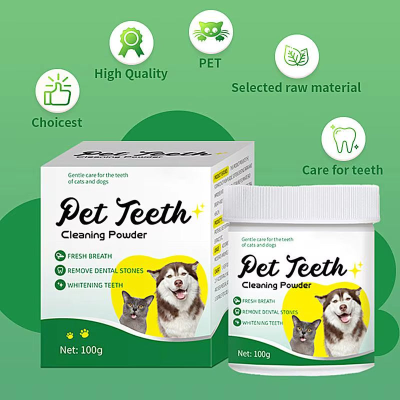 Powder for Dogs Teeth Dog Breath Freshener 100G Dog Care Dog Tooth Powder for Teeth Cleaning Made Easy Eliminate Targets &.