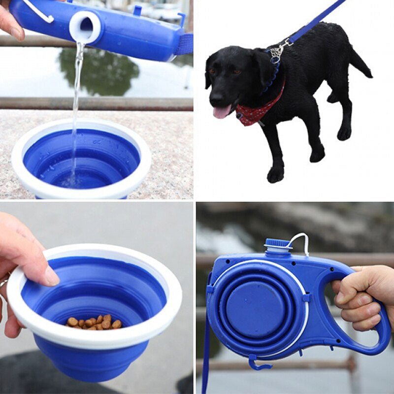 Pet Supplies with Water Bottle, Cup, Pet Rope