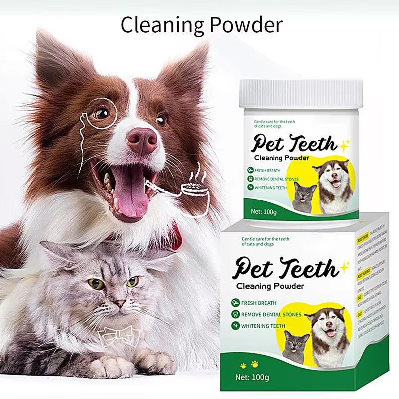 Powder for Dogs Teeth Dog Breath Freshener 100G Dog Care Dog Tooth Powder for Teeth Cleaning Made Easy Eliminate Targets &.