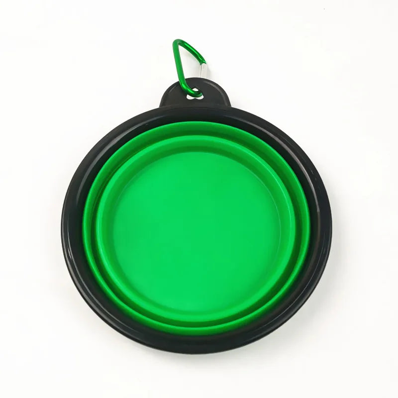 New 350ml Folding Bowl With Keychain Pet Bowl Portable Travel Dog Bowl Convenient Cat bowl Non-deformable Folding Bowl.