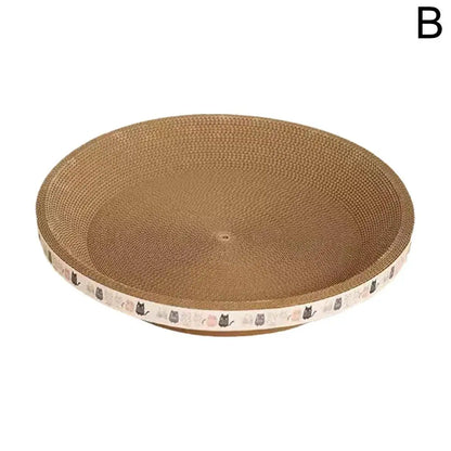 Cat Scratcher Cardboard Round Oval Cat Scratch Pad Bowl Nest for Indoor Cats Grinding Claw Round Cat Scratching Board.