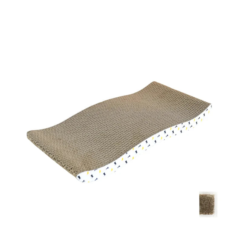 Cat scratching board cardboard cat scratching mat box for indoor cats scratching bed reversible durable with catnip.