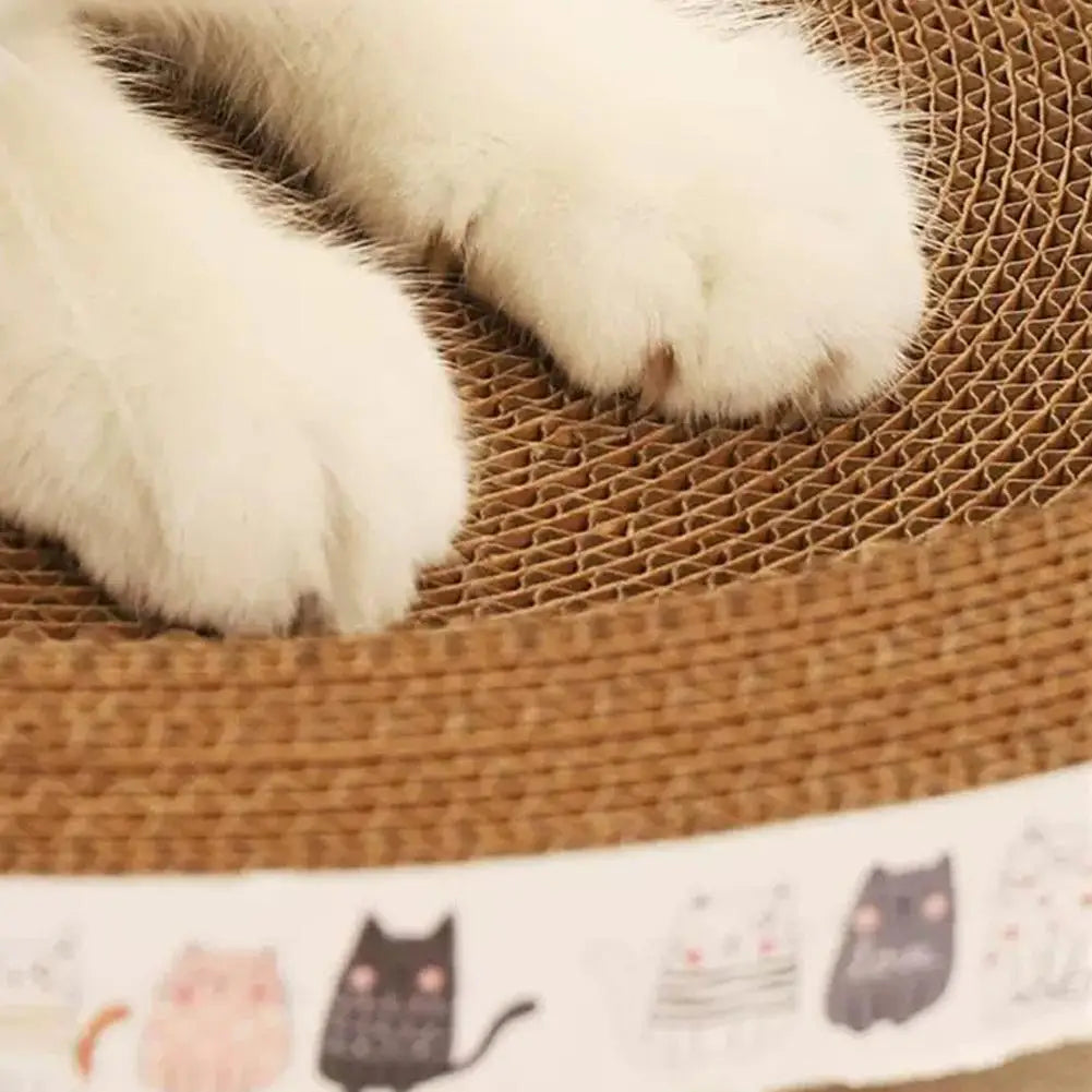 Cat Scratcher Cardboard Round Oval Cat Scratch Pad Bowl Nest for Indoor Cats Grinding Claw Round Cat Scratching Board.