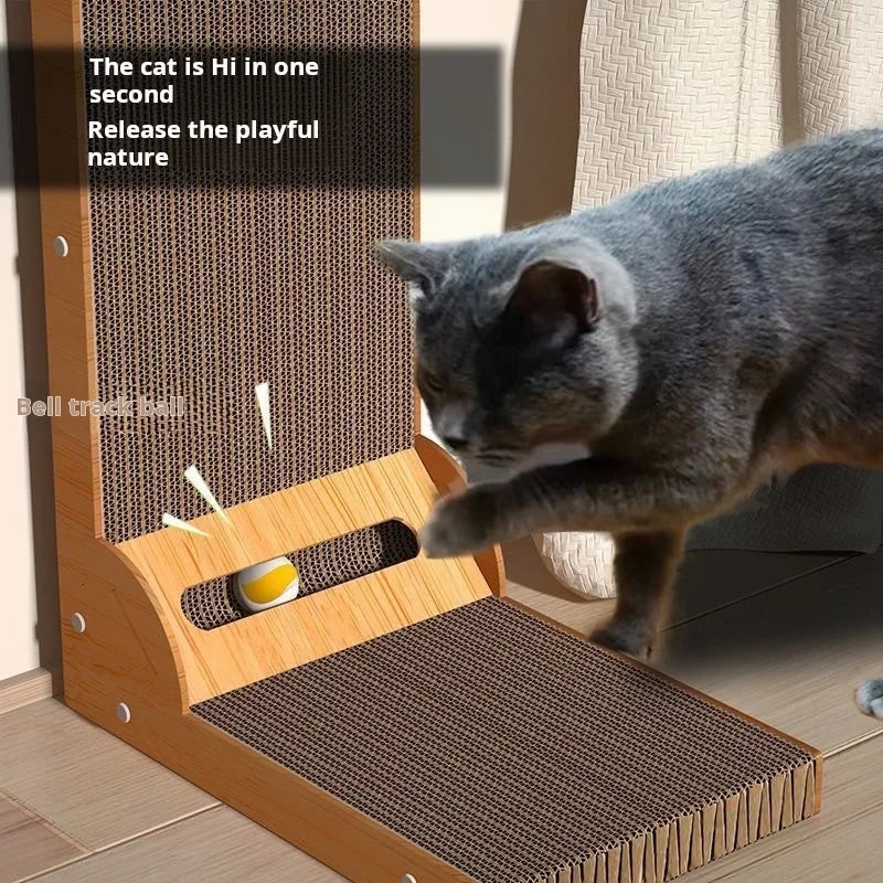 Cat Scratching Post Cat Scratching Board Wooden Wear-resistant and Scratch-resistant Post Furniture Training Grinding Claw Toys.