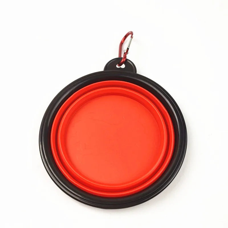 New 350ml Folding Bowl With Keychain Pet Bowl Portable Travel Dog Bowl Convenient Cat bowl Non-deformable Folding Bowl.