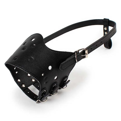 Soft Leather Muzzle ,Breathable, Adjustable