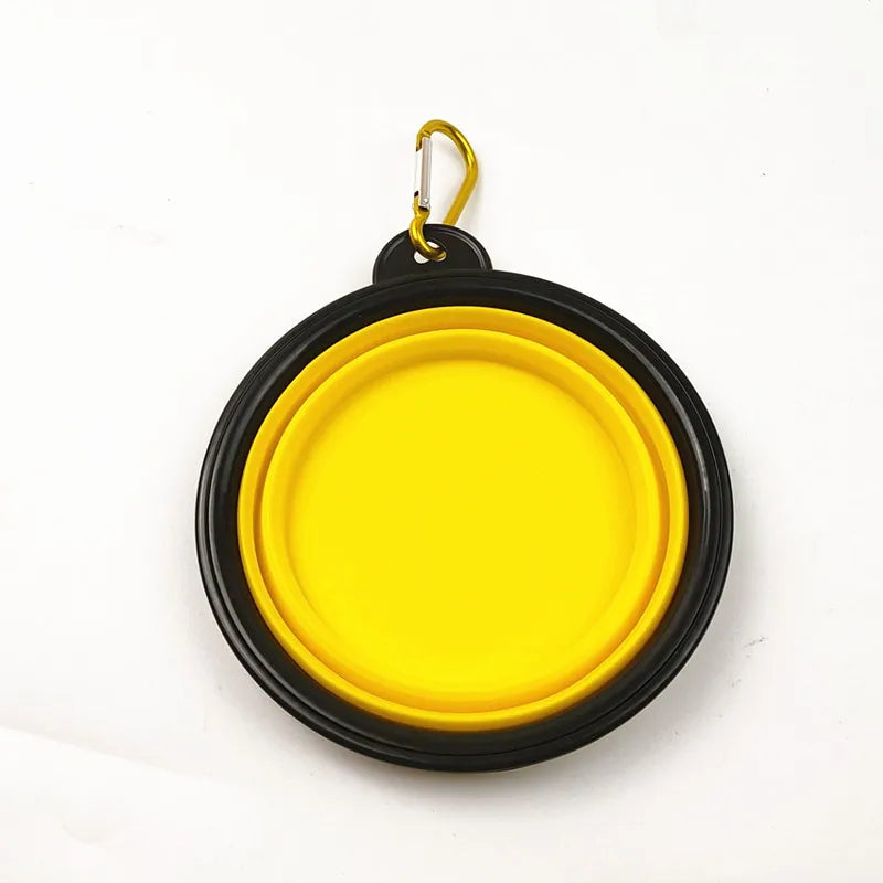 New 350ml Folding Bowl With Keychain Pet Bowl Portable Travel Dog Bowl Convenient Cat bowl Non-deformable Folding Bowl.