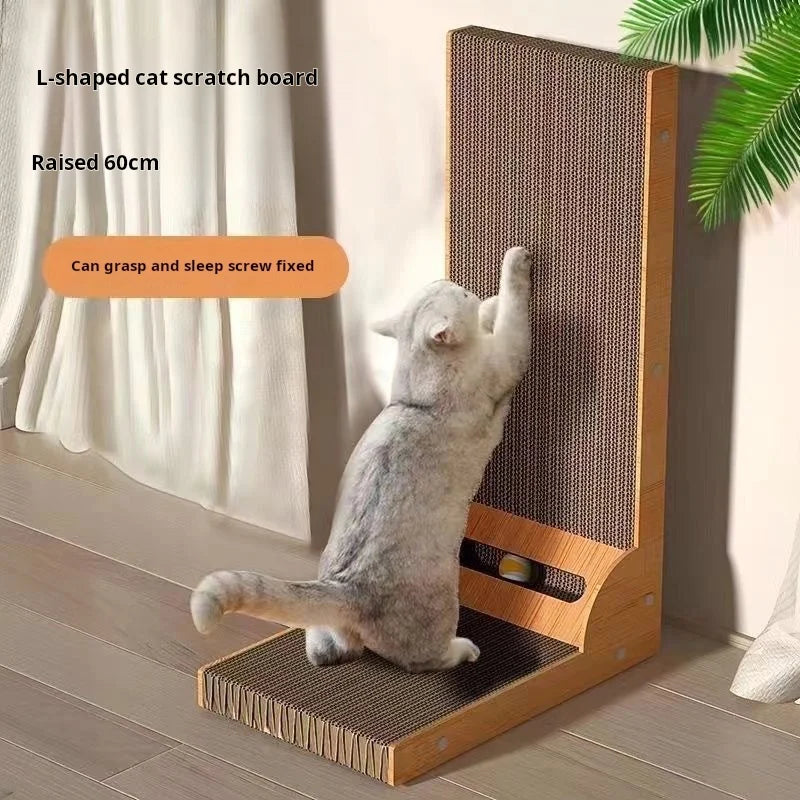 Cat Scratching Post Cat Scratching Board Wooden Wear-resistant and Scratch-resistant Post Furniture Training Grinding Claw Toys.