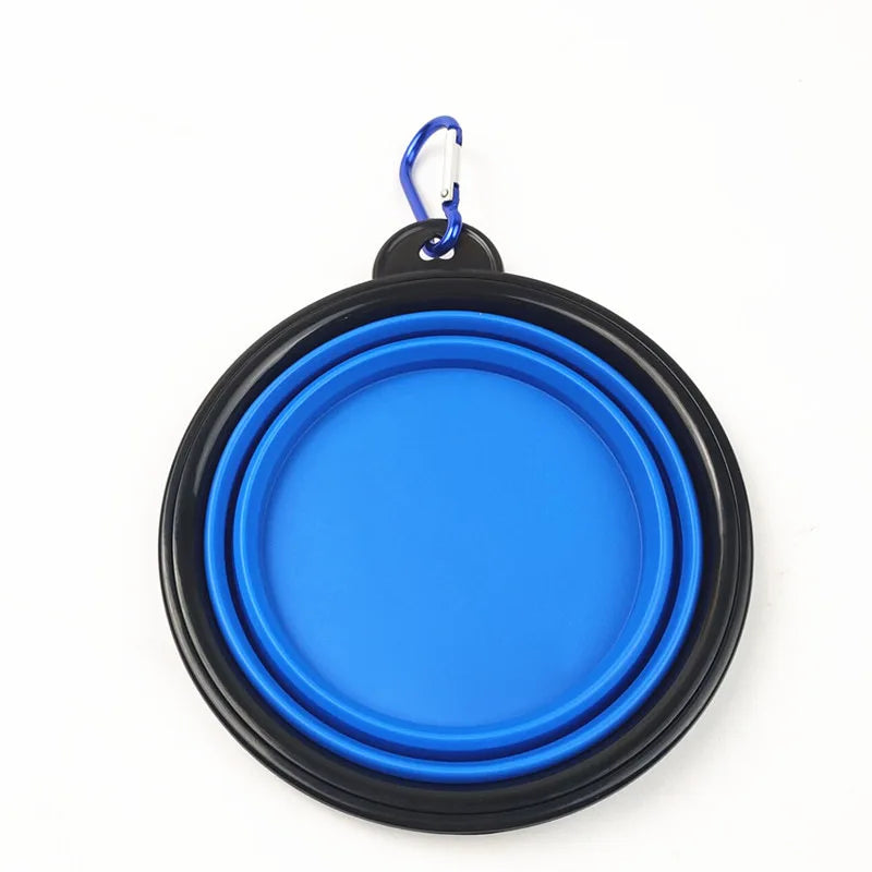 New 350ml Folding Bowl With Keychain Pet Bowl Portable Travel Dog Bowl Convenient Cat bowl Non-deformable Folding Bowl.