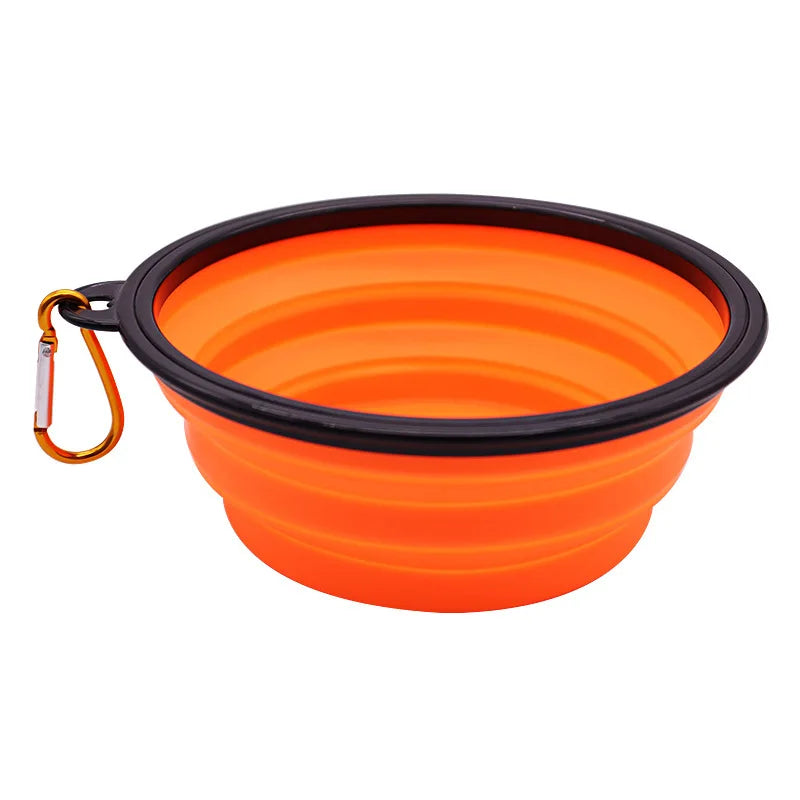 New 350ml Folding Bowl With Keychain Pet Bowl Portable Travel Dog Bowl Convenient Cat bowl Non-deformable Folding Bowl.