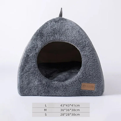 New Triangle Cat Nest Closed Cat House Pet Nest Warm and Thickened Deep Sleep Dog Nest Pet Supplies Closed Cat bed cat tents.