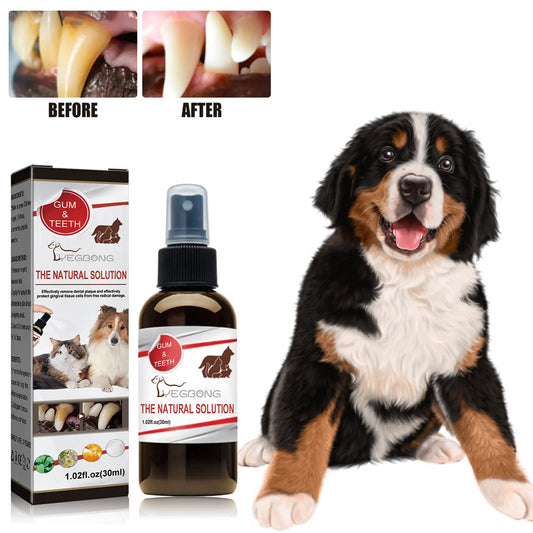 Pet Oral Care Spray Teeth Cleanse Tartar Removal Dental Care Deodorization Remove Bad Breath Freshener Dog Mouth Cleaning Liquid.