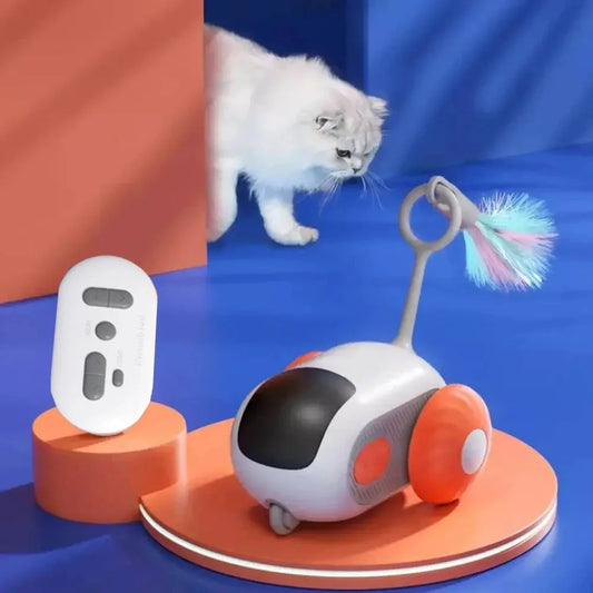 Dropshipping Smart Cat Toy Automatic Moving Remote Controlled Toy Car for Cats Dogs Interactive Playing Training Pet Supplies.