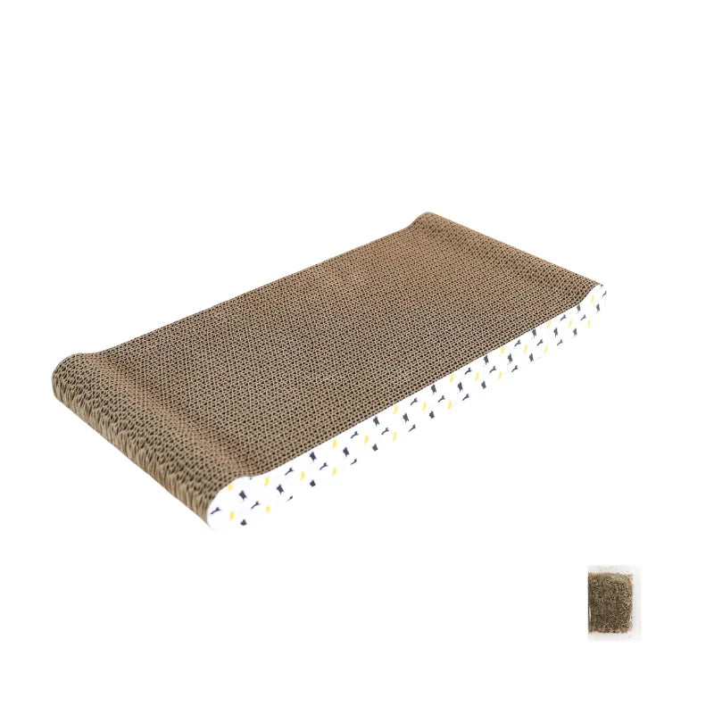 Cat scratching board cardboard cat scratching mat box for indoor cats scratching bed reversible durable with catnip.