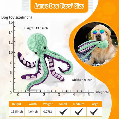 Pet Plush Toy Cat Dog Voice Octopus Shell Puzzle Toy Bite Resistant Interactive Pet Dog Teeth Cleaning Chew Toy Pet Supplies.