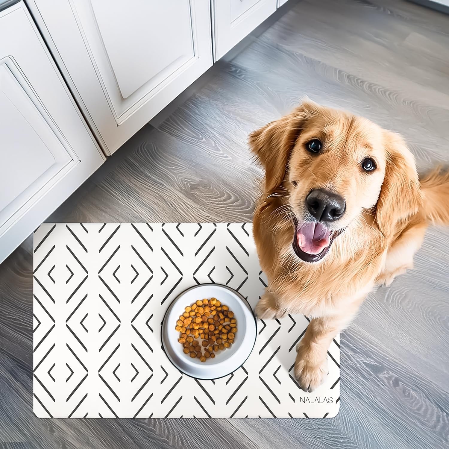 Large Pet Mat for Food or Water, Cat & Dog Mat | Waterproof Dog Feeding Mat | Non-Slip Pet Mat for Floors | Easy to Clean.