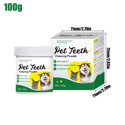 Powder for Dogs Teeth Dog Breath Freshener 100G Dog Care Dog Tooth Powder for Teeth Cleaning Made Easy Eliminate Targets &.