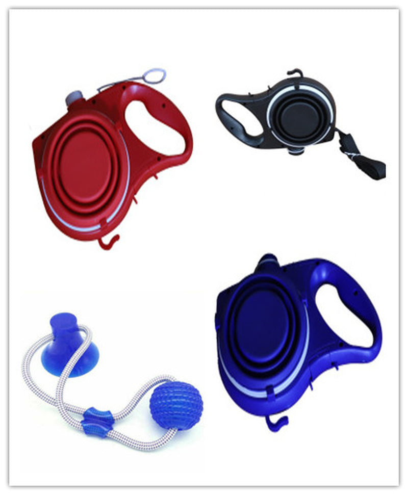 Pet Supplies with Water Bottle, Cup, Pet Rope