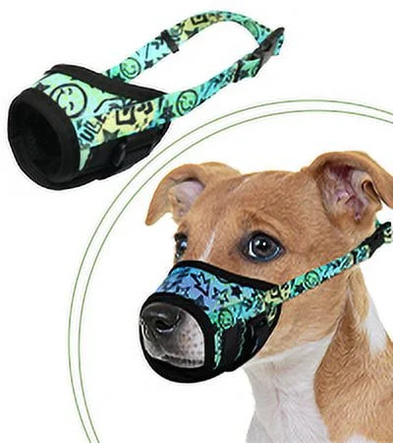 Dog Muzzle, Soft Mesh Muzzles for Small Medium Large Dogs Chihuahua Poodle Husky Labrador Retriever, Breathable Dog Mouth Guard for Biting Chewing Grooming, Allow Panting Drinking, Easy to Use